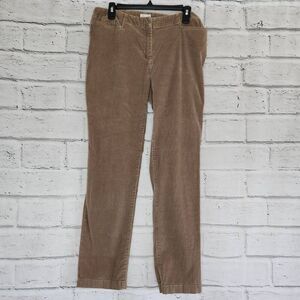 J Jill Corduroy Pants Brown Womens Size 10 Mid Rise Straight Leg Stretch